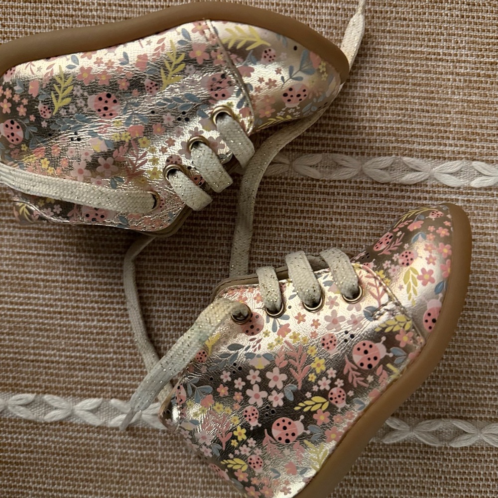 Pom D'Api Floral Ladybug Kids Boots